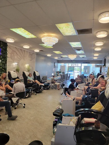 Customers receiving pedicure services at MY Nails & Spa